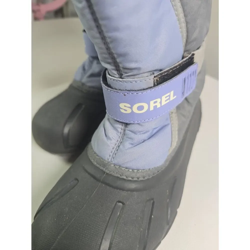 Sorel Flurry TP Girls 4 Blue Waterproof Insulated Winter Snow Ski Boots 1810-540